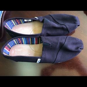 Black Toms Classic Canvas